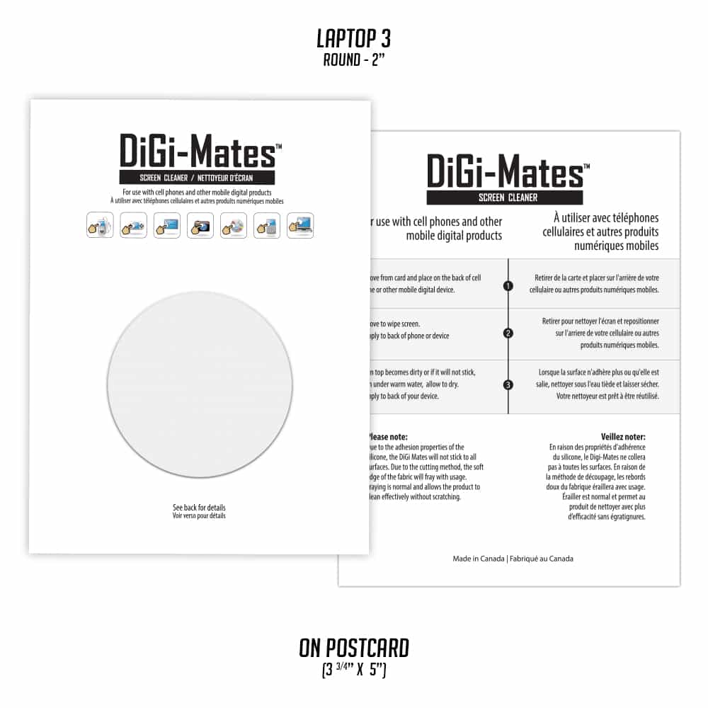 Nettoyant d'écran pour ordinateur portable DiGi-Mates™ - Rond miniature 3