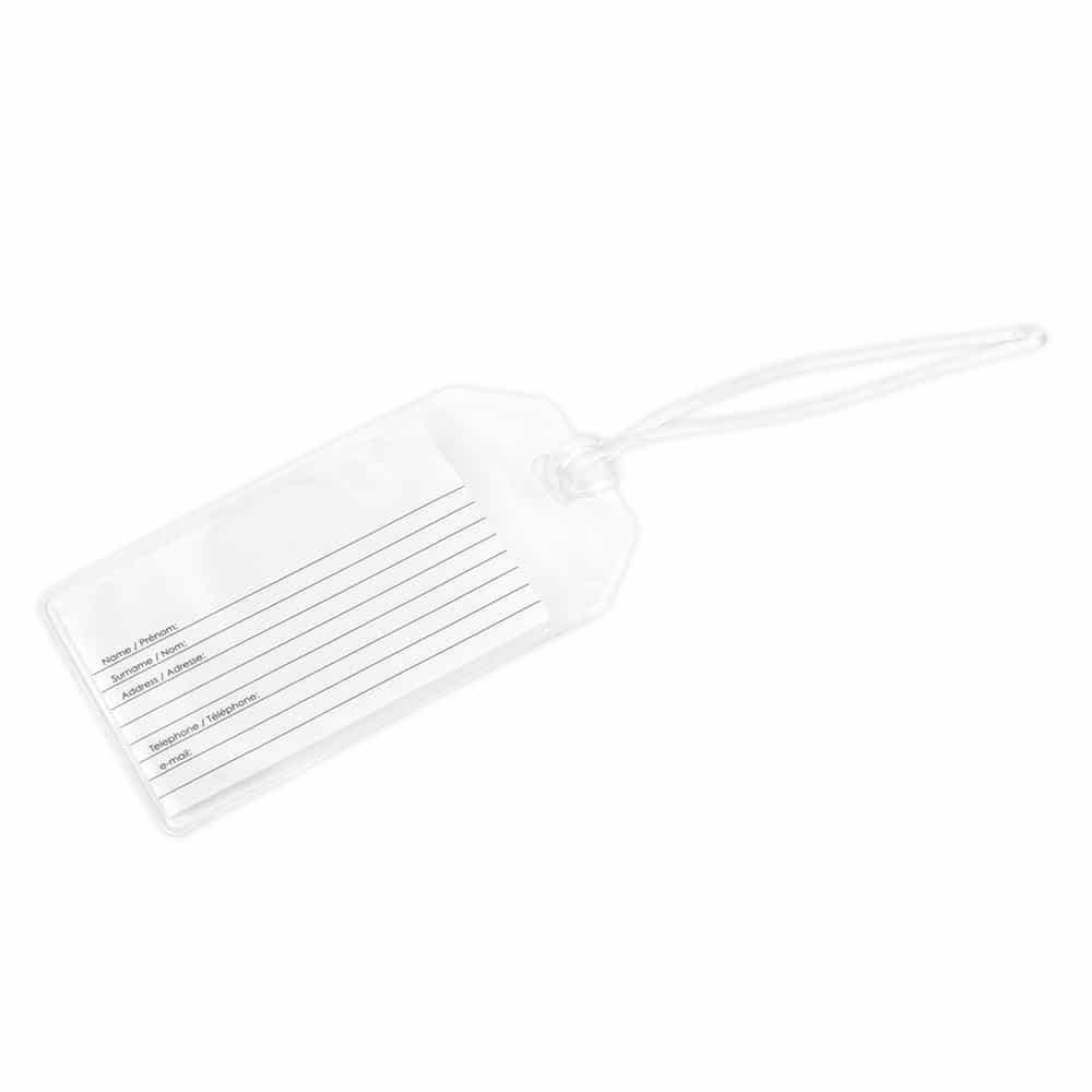 Étiquette de bagages en PVC transparent miniature 5