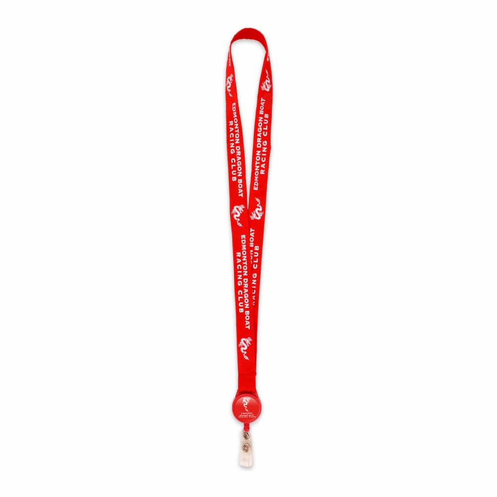 Lanière en soie de Chine avec combo de porte-badge rétractable miniature 3