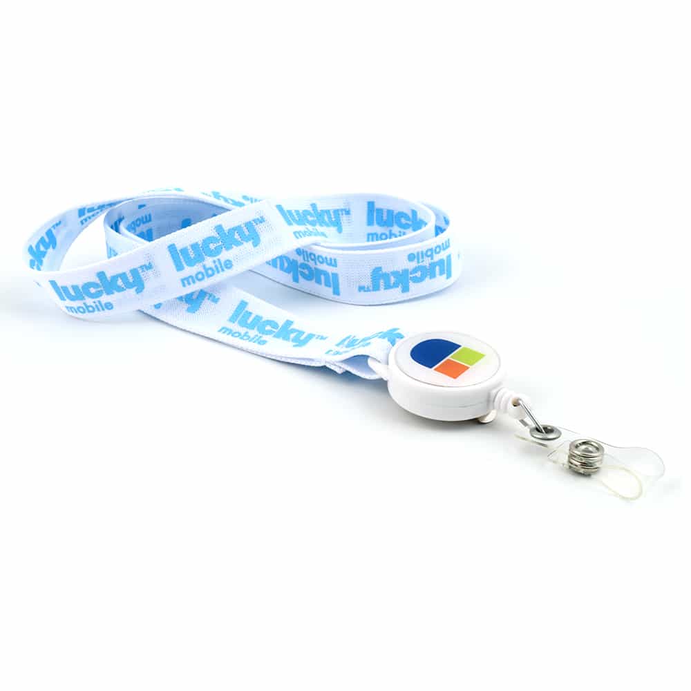 Lanière classique pour salon professionnel avec enrouleur de badge rétractable miniature 1