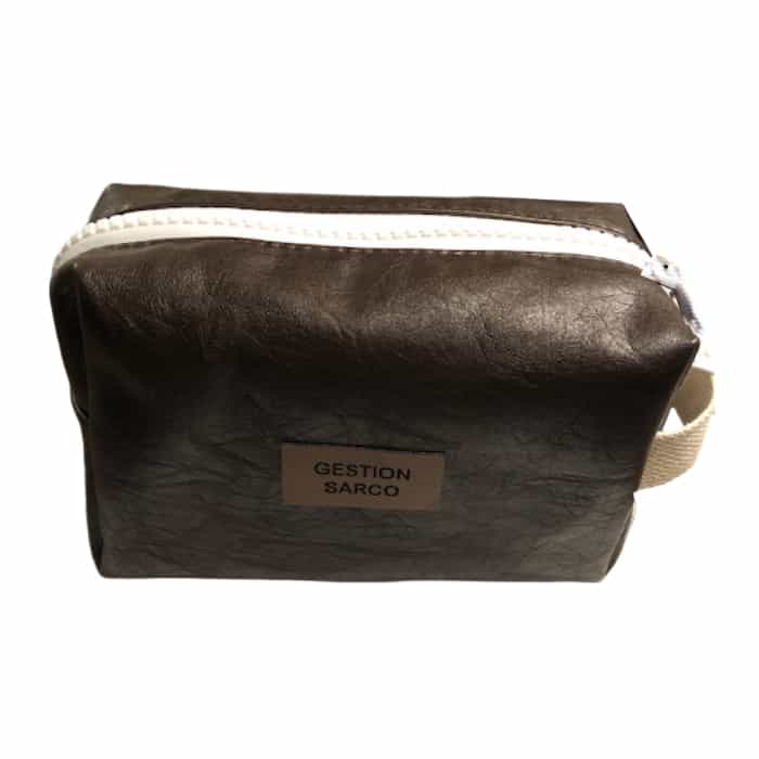 Grande trousse de toilette en cuir végane miniature 1