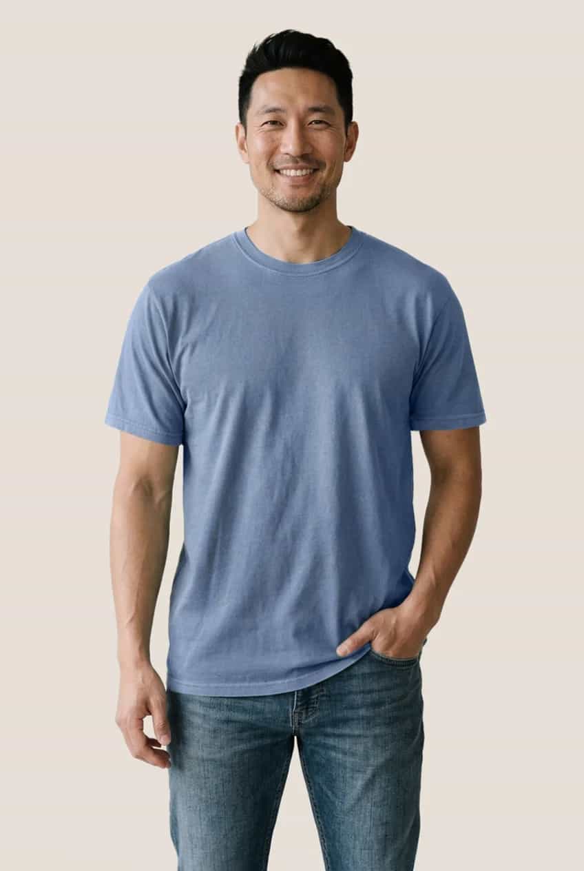T-shirt col rond «vintage wash» miniature 1