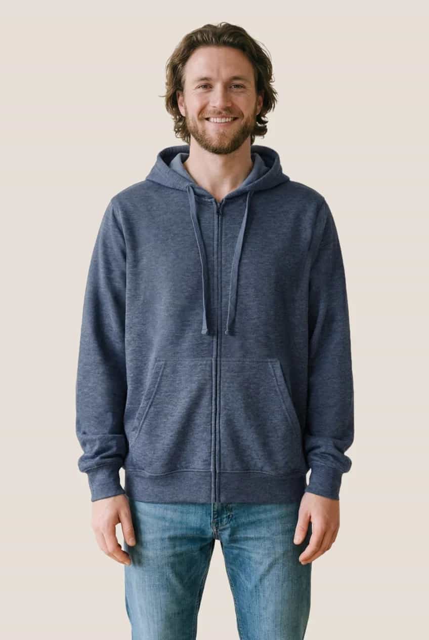 Hooded sweatshirt with zipper miniature 1