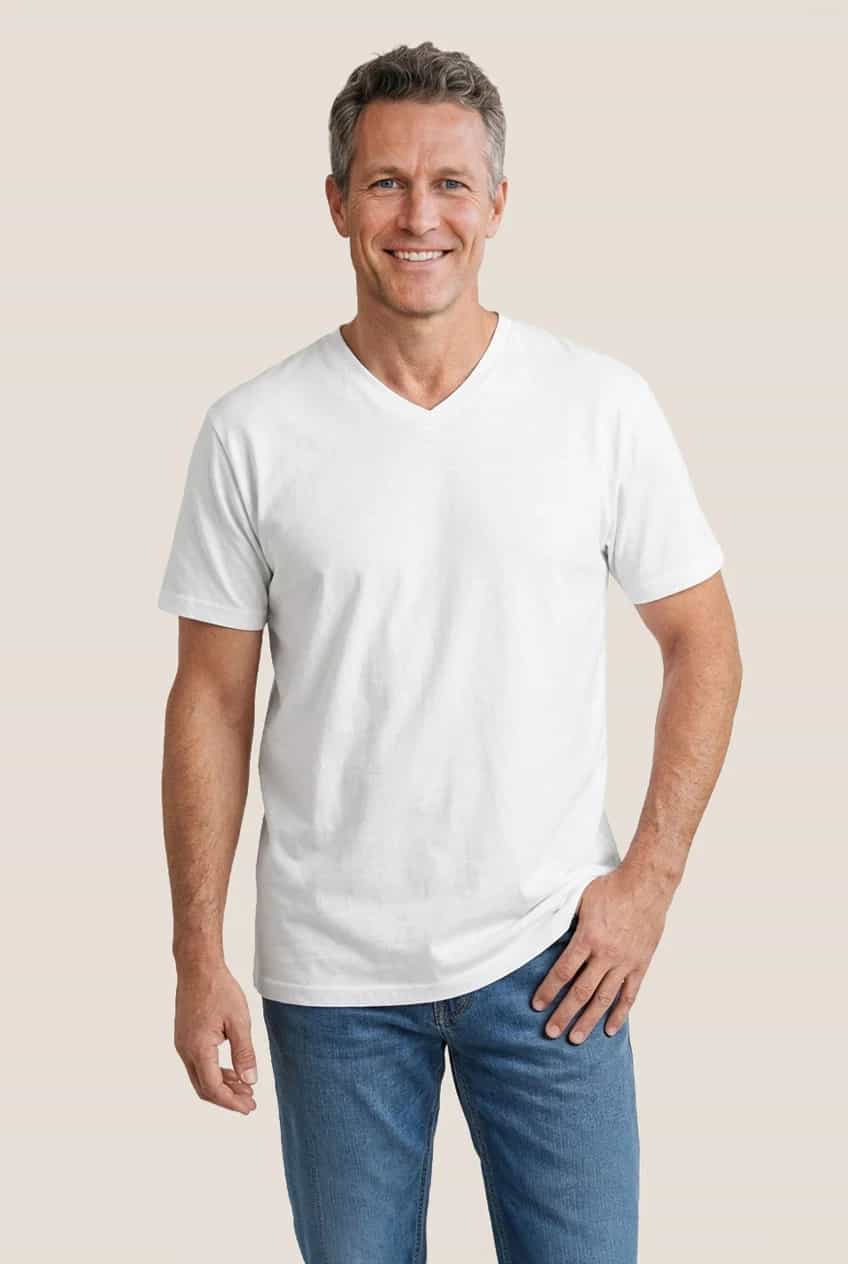 T-shirt col en V miniature 1
