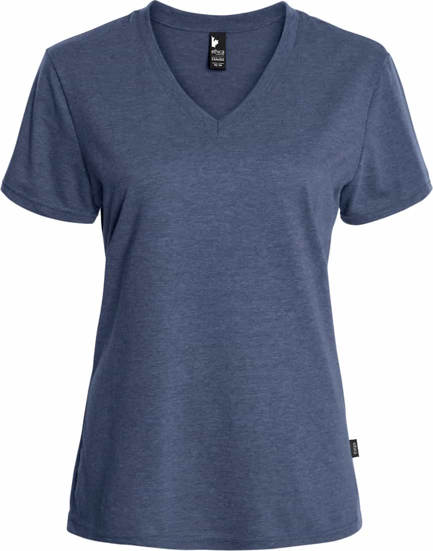 T-shirt col en V - Femme miniature 3