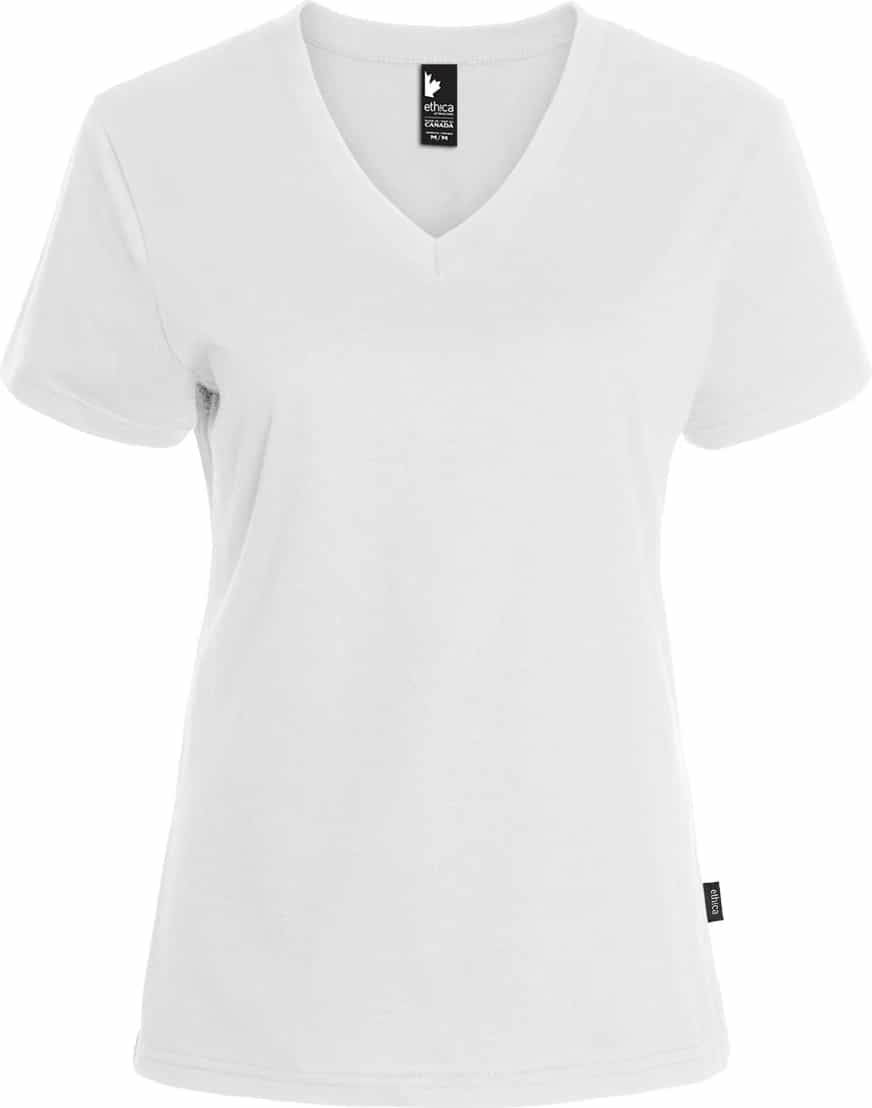 T-shirt col en V - Femme miniature 2