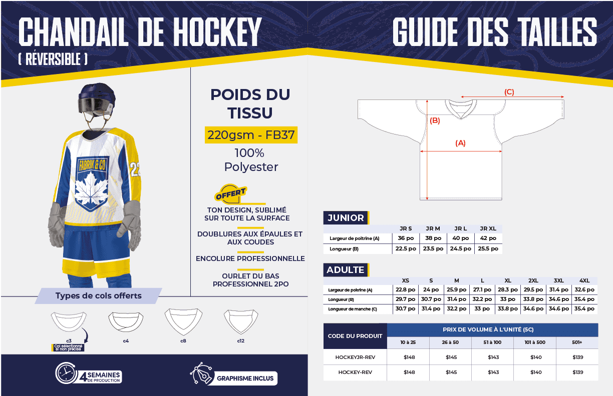 Chandail de Hockey Réversible - Junior - Fabrik & Co. miniature 2