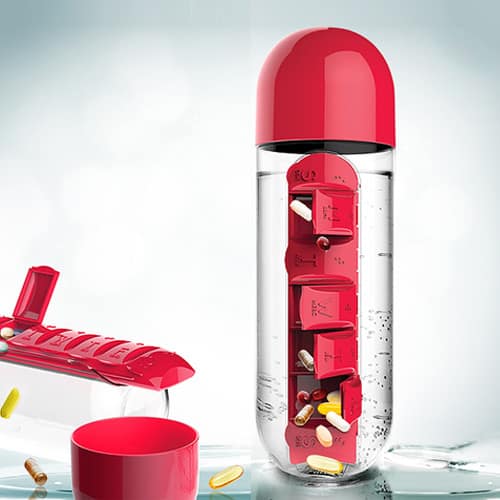 BOUTEILLE ORGANISATRICE DE PILULES - PB55