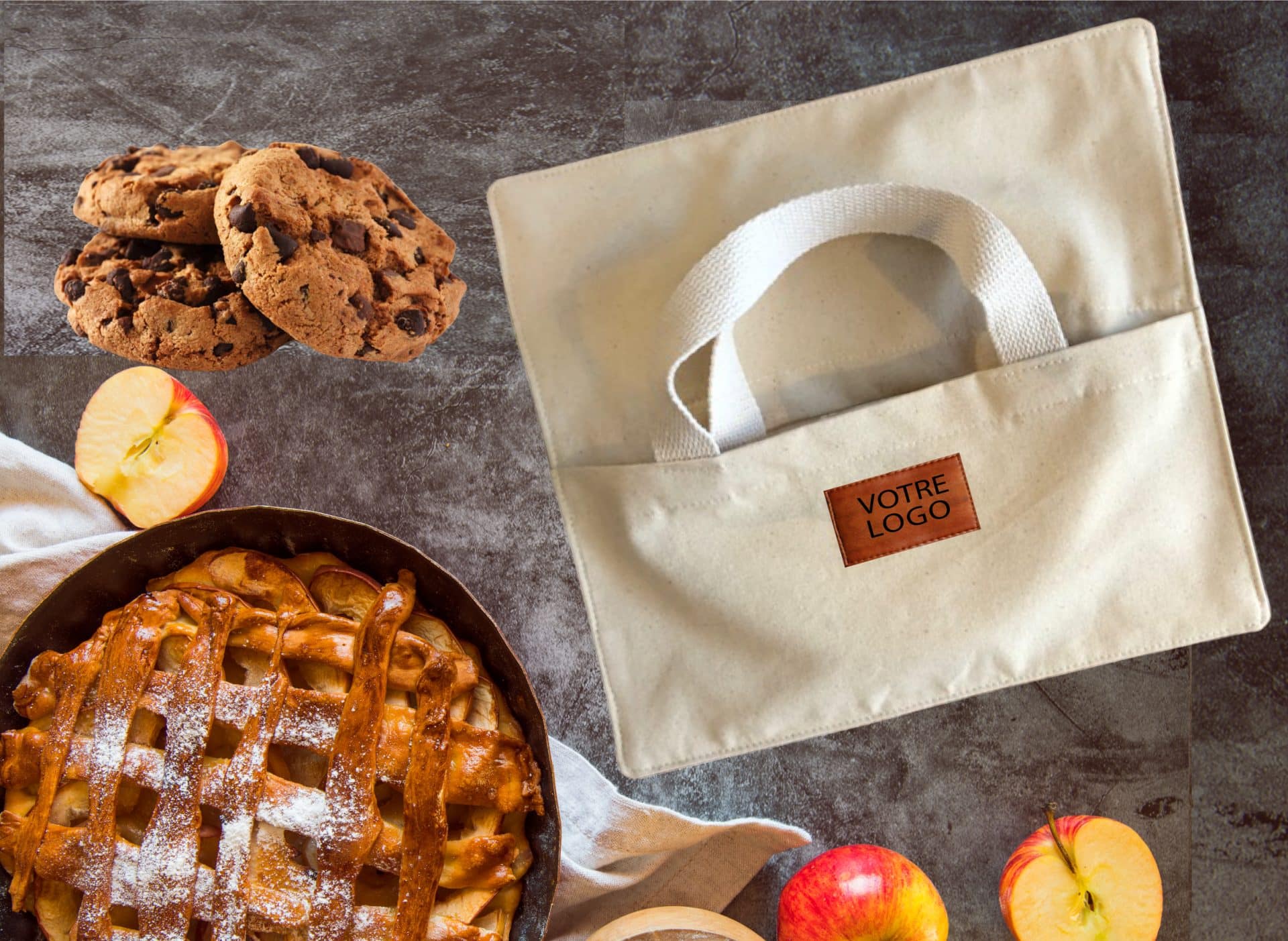 Sac à tarte en coton naturel