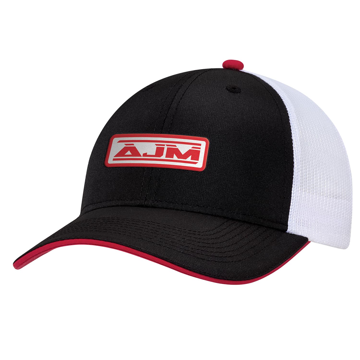 Polyester Rip Stop / Maille polyester, casquette 6 panneaux ajustée (dos en maille)