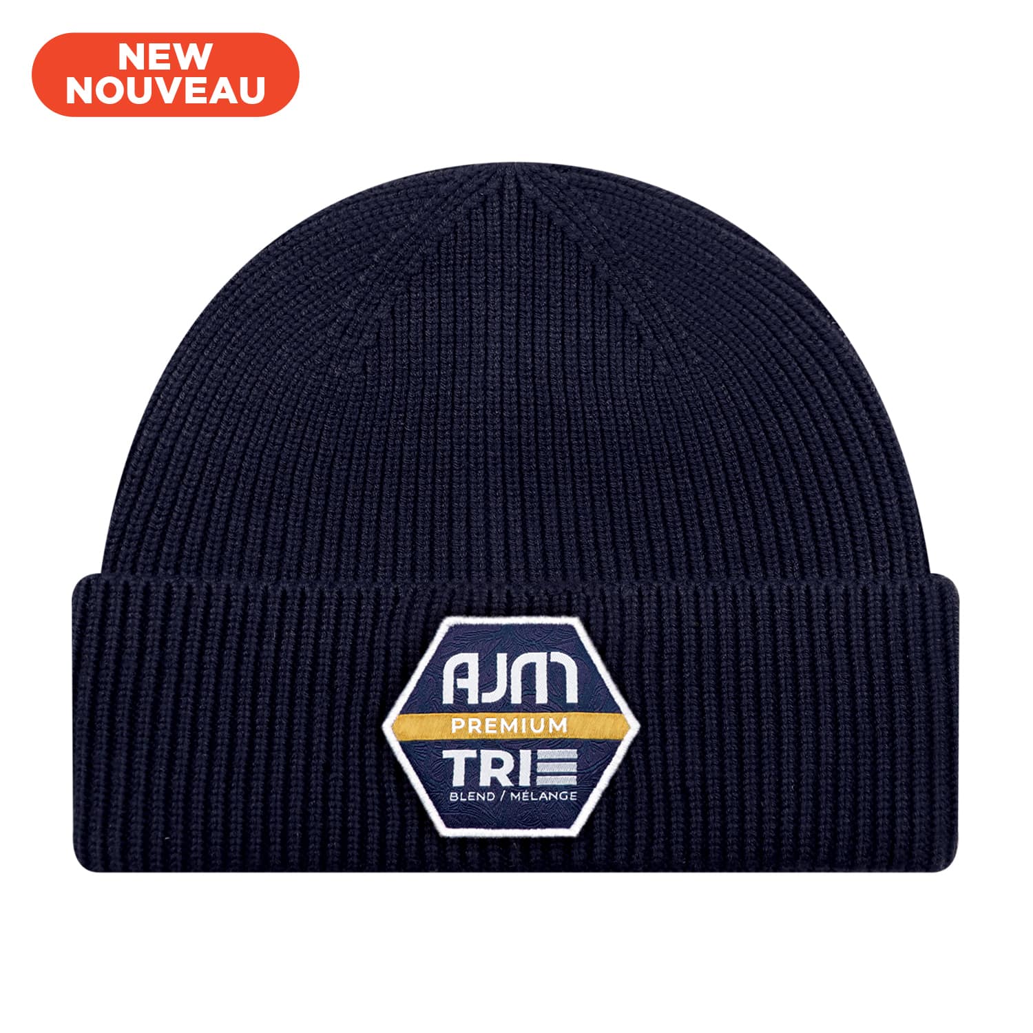 Tuque à revers en tri-blend PREMIUM avec coutures plates