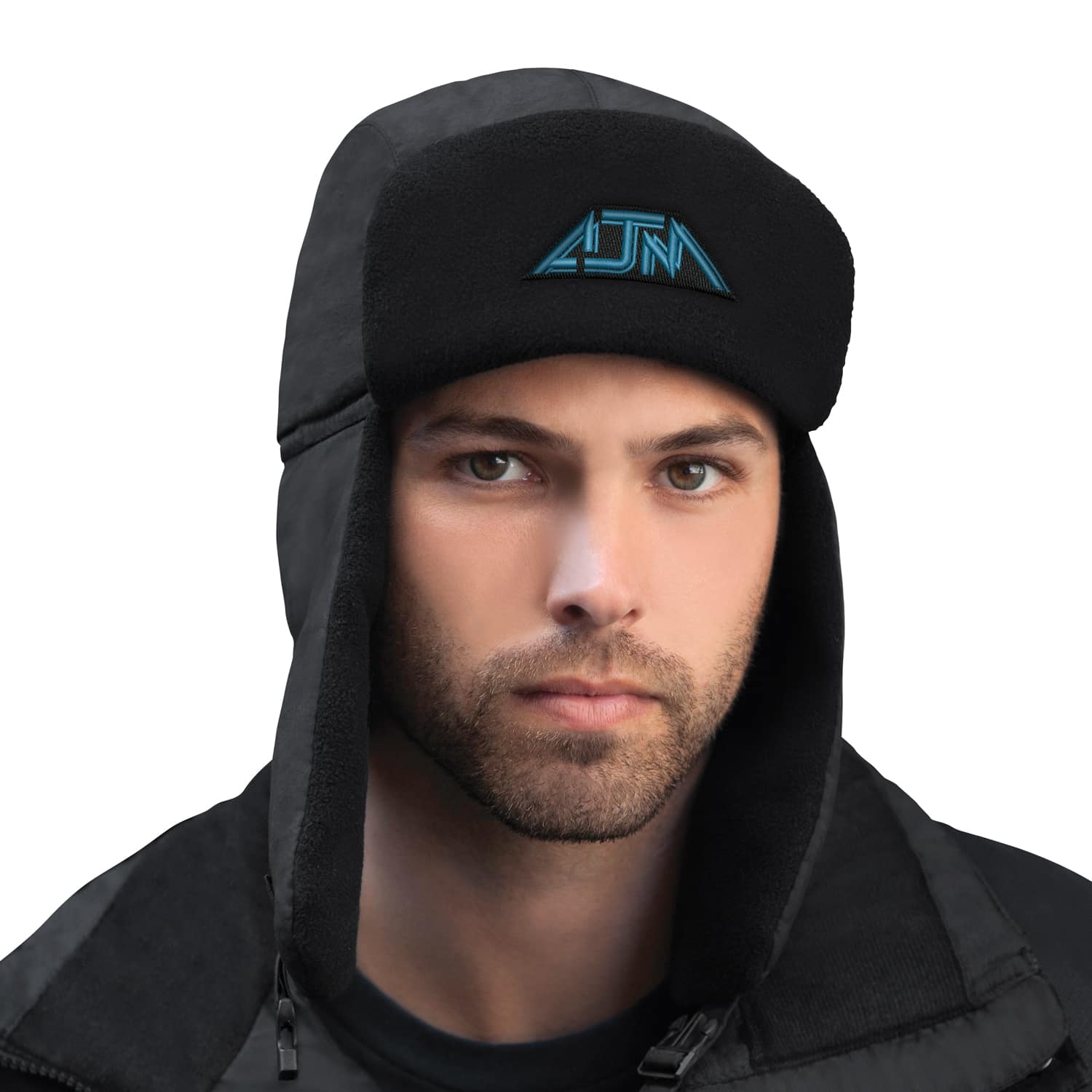 Chapeau d'hiver bomber avec rabats d'oreilles en micro polaire nylon/polyester