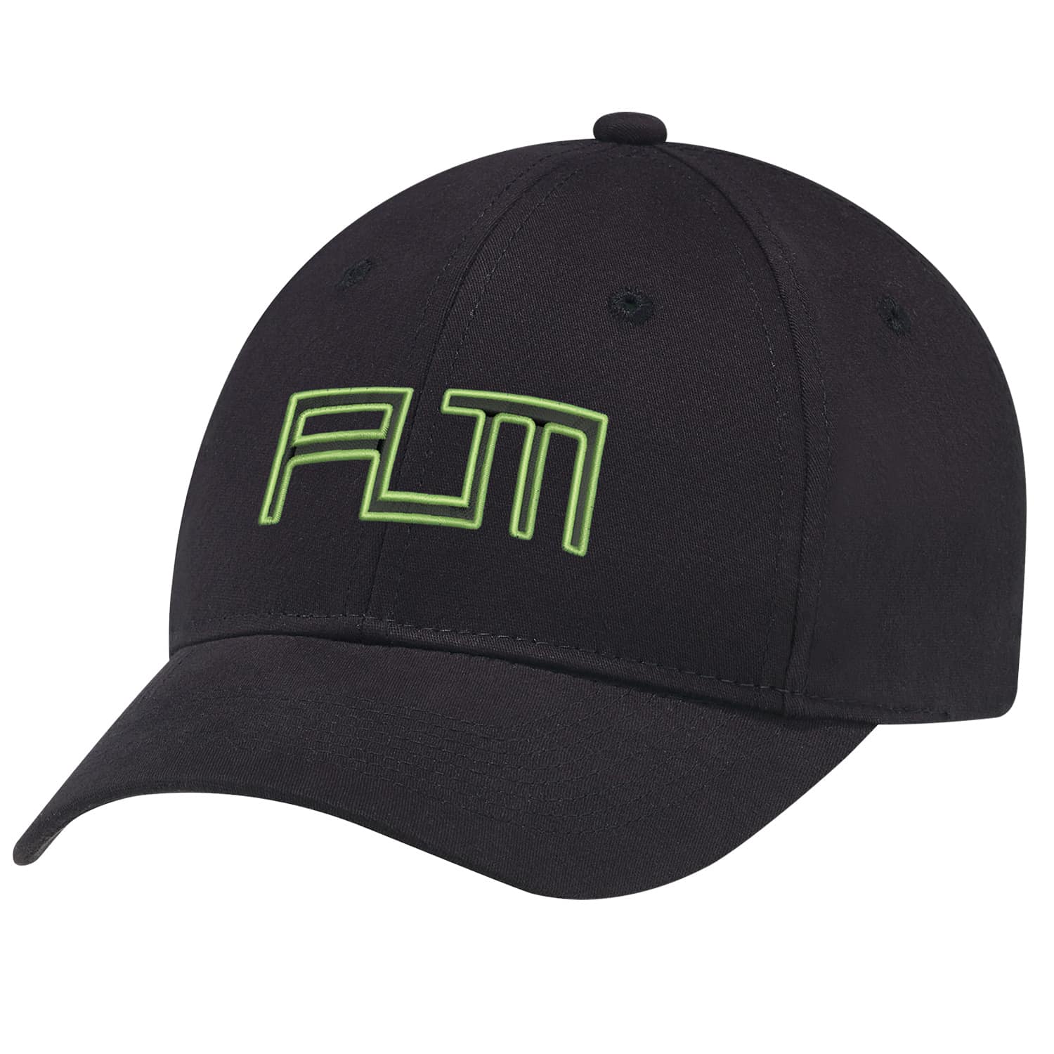 Coton brossé et spandex, casquette ajustable à 6 panneaux