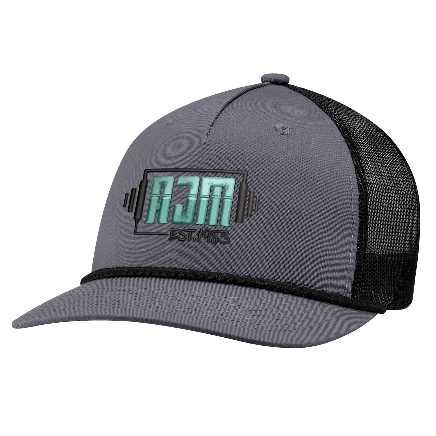 Maille polycoton / polyester, casquette Pro-Round-Five à 5 panneaux (dos en mesh)