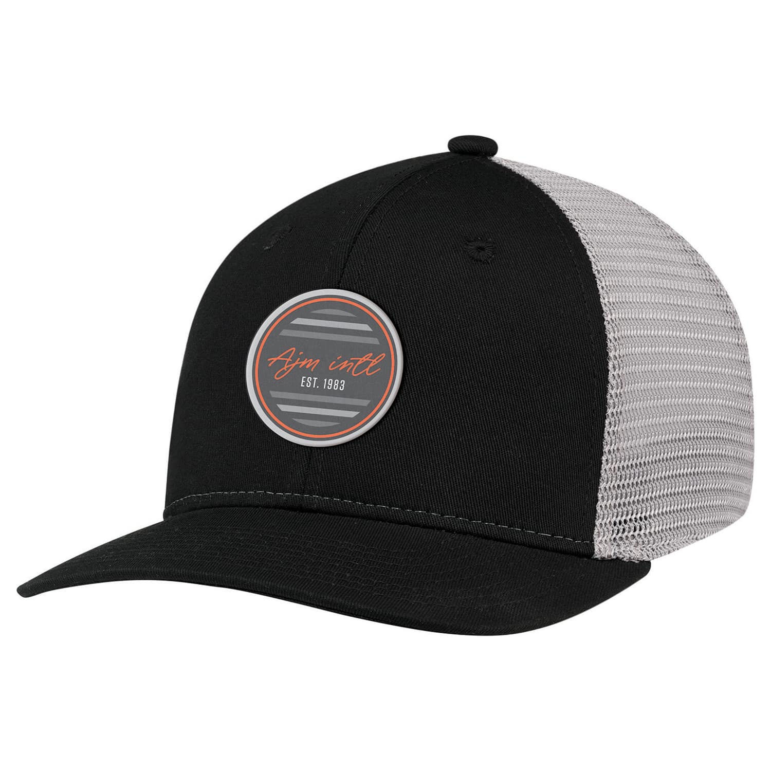 Chapeau Pro-Round Deluxe en Chino Twill / Maille Polyester Flexible, 6 Panneaux (Dos en Maille, Ajustement Deluxe)