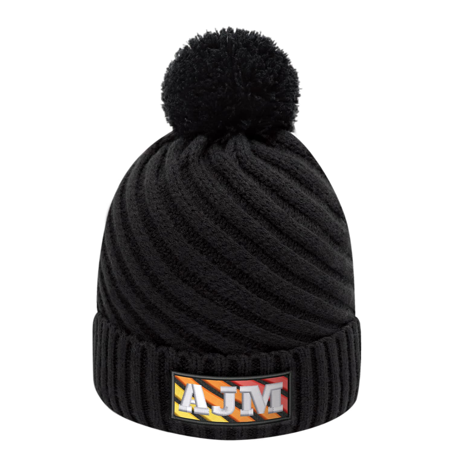 Tuque en acrylique avec revers (Pompon 8 cm)