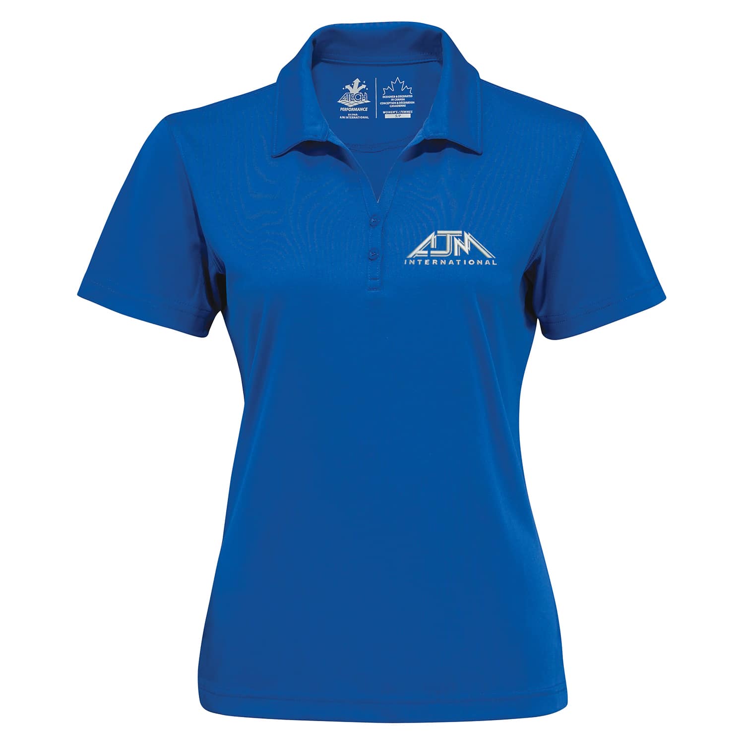Polos performance pour femmes :: 100 % polyester tricot piqué. 155 g/m2 - 4,5 oz/yd2