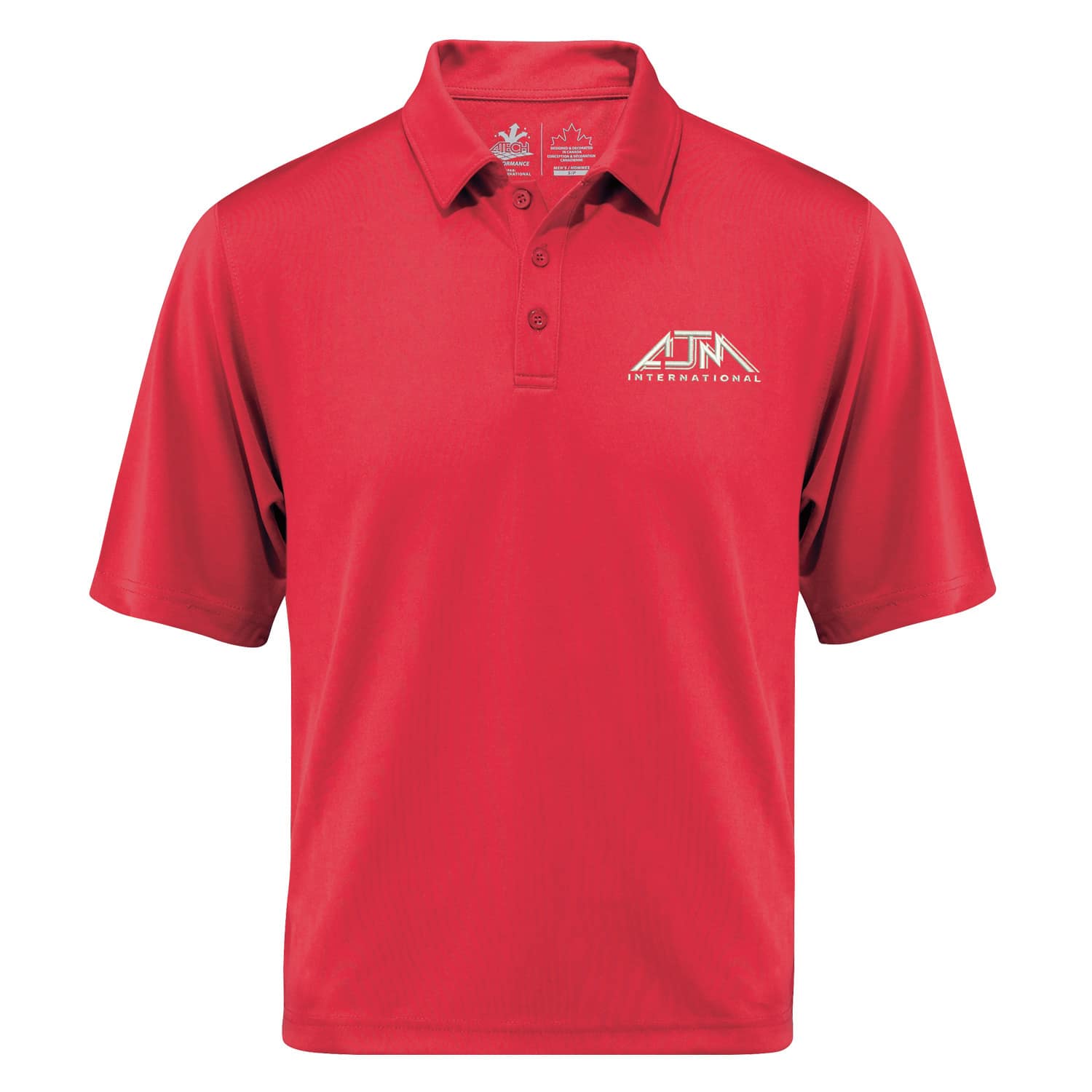 Polos performance pour hommes :: 100 % polyester tricot piqué. 155 g/m2 - 4,5 oz/yd2