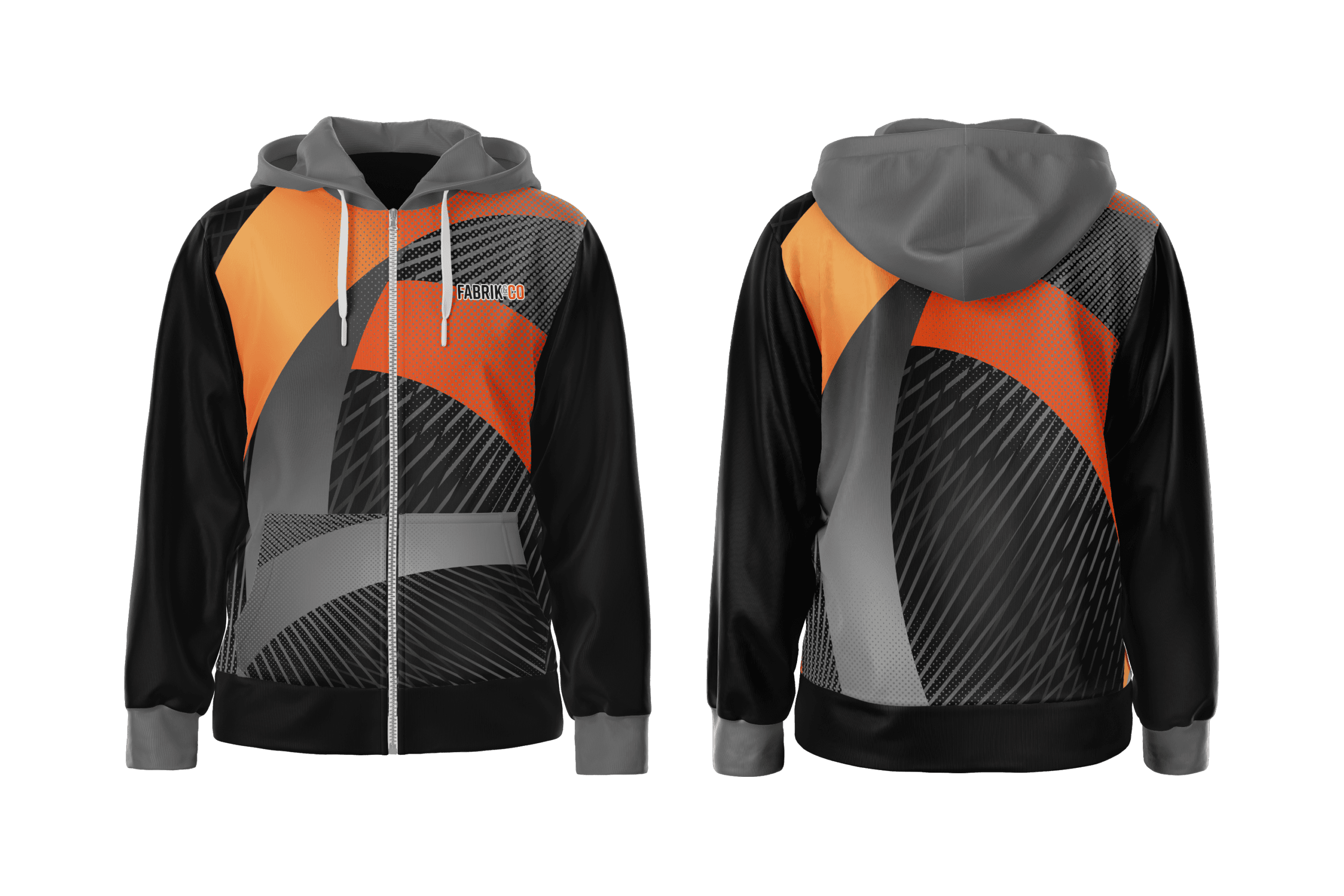 Veste à capuchon avec zip et intérieur en molleton - Fabrik & Co.
